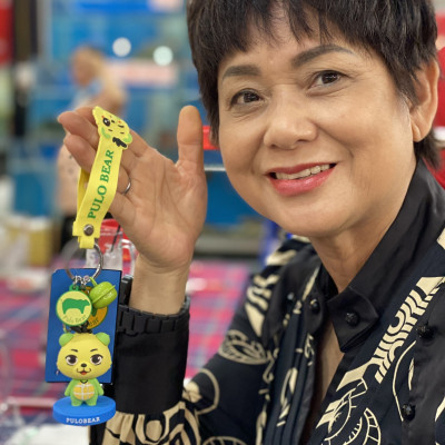 Quà lưu niệm Móc khóa kiêm vật trang trí Gấu Pulo
