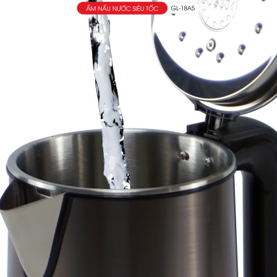 Ấm Siêu Tốc Gali GL-18A5 1.8 Lít. Thiết kế 2 Lớp, chức năng Cảm Ứng Chỉnh Nhiệt Độ. Hàng chính hãng bảo hành 24 tháng