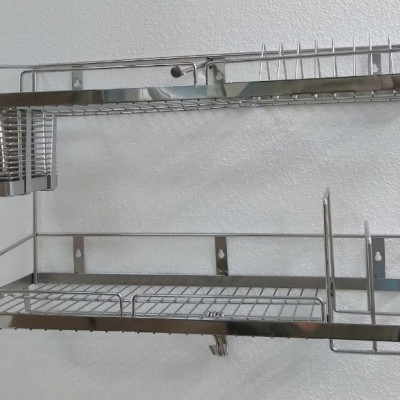 Kệ chén Kibath đa năng 2 tầng inox 304
