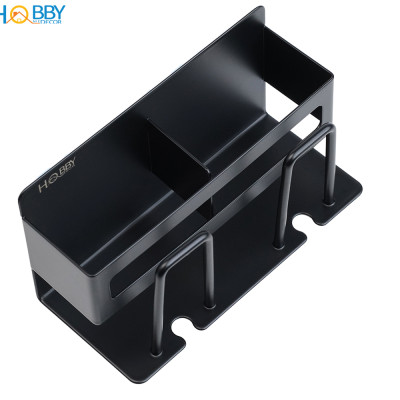 Kệ đựng bàn chải kem đánh răng 2 ngăn màu đen Hobby home decor CD3B