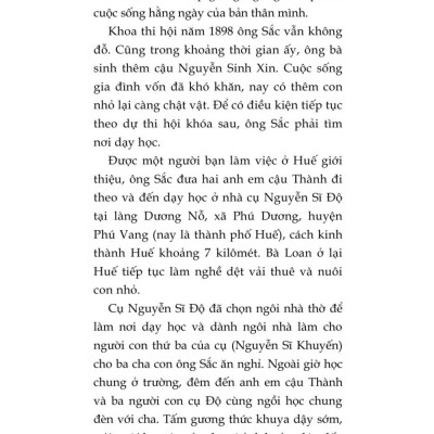 Thời niên thiếu của Bác Hồ (Xuất bản lần thứ hai) bản in 2025