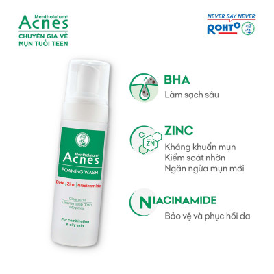 Sữa rửa mặt tạo bọt ngăn ngừa mụn Acnes Foaming Wash 150ml