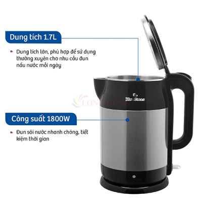 Bình đun siêu tốc Bluestone 1.7 lít KTB-3468 - Hàng chính hãng