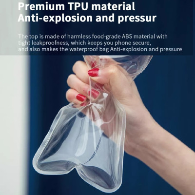 Túi chống nước waterproof cao cấp cho điện thoại 6.9 inch trở xuống chuẩn chống nước IPx8 hiệu WIWU Aqua không ảnh hưởng chất lượng ảnh chụp quay video - hàng nhập khẩu