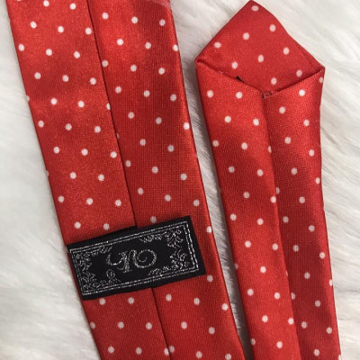 Cà vạt nam công sở KING chấm bi, caravat chủ rể bản nhỏ 6cm vải silk lụa C41