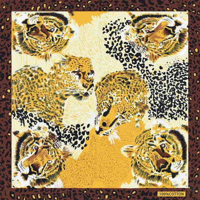 Bộ sưu tập khăn vuông bandana cotton họa tiết báo cá tính (54x54cm)