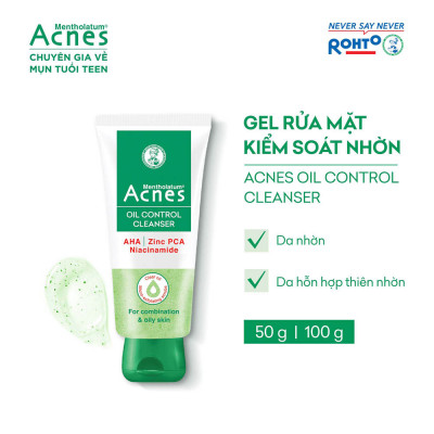 Sữa rửa mặt kiểm soát nhờn ngăn ngừa mụn dạng gel Acnes Oil Control Cleanser 100g