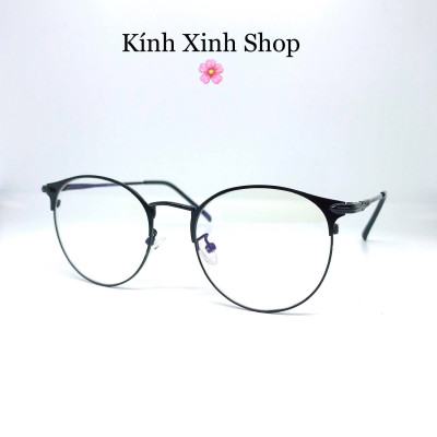 Kính gọng Mắt tròn kim loại cao cấp (ĐEN)