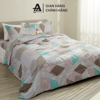 Bộ Ga Giường 4 Món Cubism Color Mềm Mại 100% Mirco Silk Cao Cấp A2Z Home