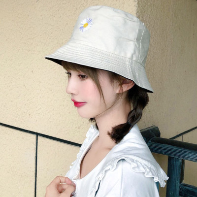 Mũ vành tròn, Mũ Bucket hoa cúc, Nón cụp vành thời trang phong cách cute xinh xắn MD07