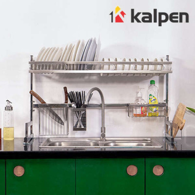 Kệ chén bát Inox 304 trên bồn rửa thông minh Kalpen size 85cm hàng chuẩn Đức