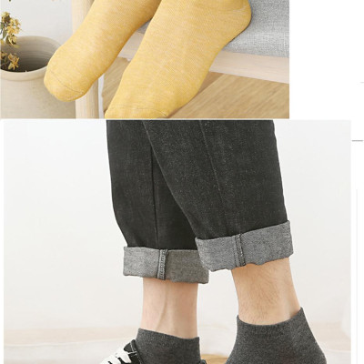 Combo 5 Đôi Tất , Vớ Nam / Nữ Cổ Ngắn Trơn Siêu Mềm Mại Nhiều Màu