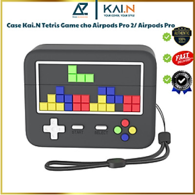 Ốp Case Silicon Gel Kai.N Tetris Game cho Airpods Pro 2/ Airpods Pro Kèm Dây Đeo_ Hàng chính hãng