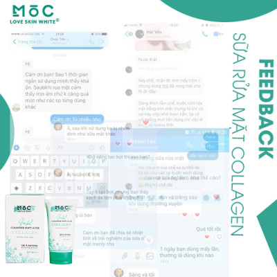 SỮA RỬA MẶT - NGỪA MỤN COLLAGEN - MOC