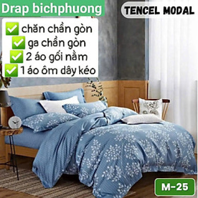 Bộ Chăn Ga Gối Tencel Modal Cao Cấp/ Chất Liệu Siêu Mềm Mịn Mát An Toàn Với Mọi Làn Da.
