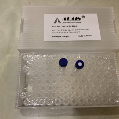 Lọ vial nhựa PP 2ml chia vạch + nắp vặn 9-425, (pack 100 cái)