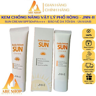 Kem Chống Nắng Centella JNN-II Daily Velvet Sun Cream 50ml - Nâng Tone - Kiềm Dầu - Chỉ Số SPF50+PA++++ - Bảo Vệ Da