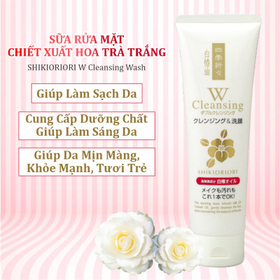 Sữa Rửa Mặt Chiết Xuất Hoa Trà Trắng Shikioriori W Cleansing Wash (190 G)