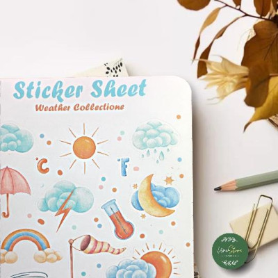 Sticker sheet wethear collection - chuyên dán, trang trí sổ nhật kí, sổ tay | Bullet journal sticker