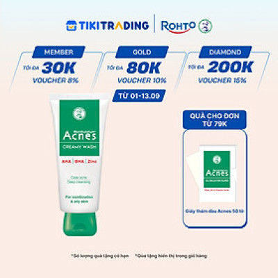 Sữa rửa mặt ngăn ngừa mụn Acnes Creamy Wash 100g
