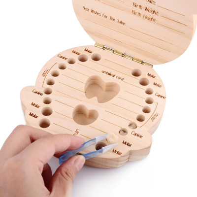Hộp đựng răng sữa cho bé bằng gỗ để lưu giữ làm kỉ niệm