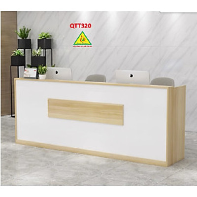 Quầy lễ tân công ty, quầy thu ngân, bàn dịch vụ thương mại đơn giản và hiện đại  QTT320