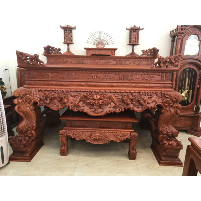 Sập Thờ Tứ Linh Gỗ Gụ