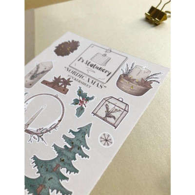 Sticker sheet nordic xmas - chuyên dán, trang trí sổ nhật kí, sổ tay | Bullet journal sticker - stc006