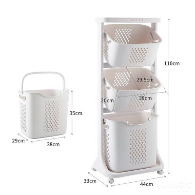 Kệ Nhựa Để Đồ Đa Năng 3 Tầng Có Bánh Xe Việt Nhật