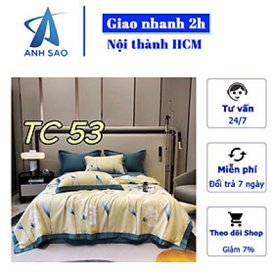 Bộ chăn ga gối tencel lụa A dùng được cho nệm 1m6x2m / 1m8x2m