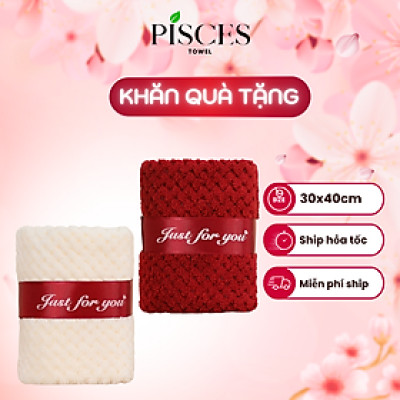 Khăn Mặt Làm Quà Tặng PISCES TOWEL 30x40cm Cotton Mềm Mại, Khăn Spa Yoga Gym Thể Thao Hút Mồ Hôi