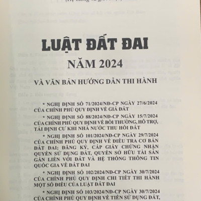 Luật Đất Đai năm 2024 và văn bản hướng dẫn thi hành