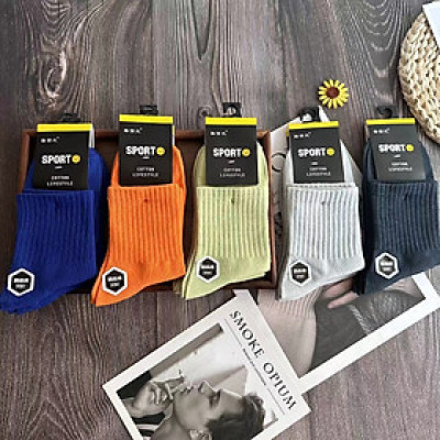 5 đôi tất vớ nam phong cách công sở chất liệu Cotton dày kháng mùi