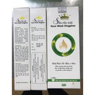 Sữa rửa mặt thảo dược Face wash Kingphar , tube 100ml, làm sạch, làm trắng , dưỡng ẩm da