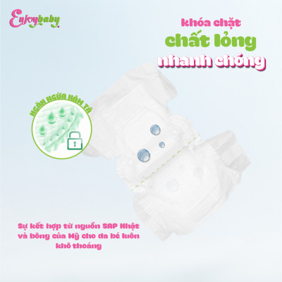 Tã quần trẻ em Enjoy New mềm mại thấm hút tốt Gói lớn M/L/XL 28-40 miếng