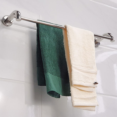 Máng treo khăn đôi cong Inox SUS 304 Eurolife EL-B3 (Trắng bạc)