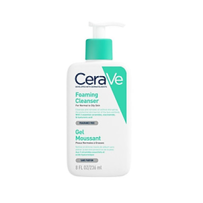 Sữa Rửa Mặt Cho Da Nhờn Mụn CeraVe Foaming Cleanser Gel Moussant 236ml