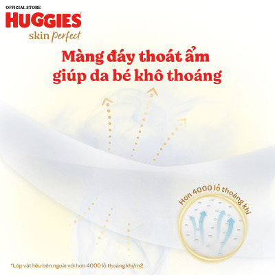 Combo 3 Tã/bỉm dán Huggies Skincare Super Jumbo M76+3/L68/XL60/XXL54