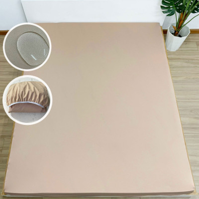 Ga chống thấm trơn màu nâu thun Lụa 3 lớp LoveMama chống thấm