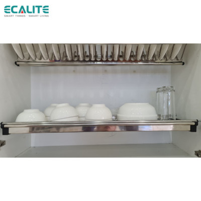 Kệ chén cố định tủ trên V Ecalite EL-BV80H - Ngang 80cm - 2 tầng - Hàng chính hãng