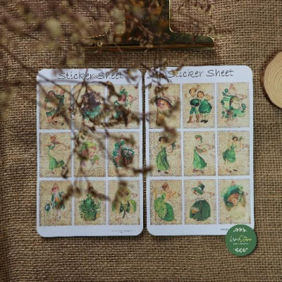 sticker sheet patrick junk journal - sticker dán, trang trí sổ nhật kí, sổ tay | Bullet journal sticker - uni027