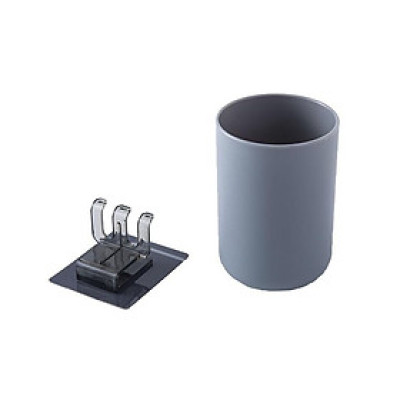 Cốc Đựng Nước Và Móc Dán Tường Treo Bàn Chải Đánh Răng Trong Nhà Tắm Siêu Chắc, Với Miếng 3M Dán Tường. TakyHome 5216
