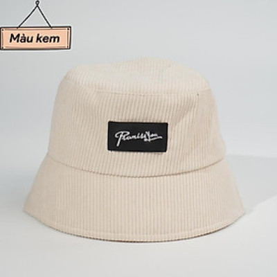 Mũ bucket vành cụp nón tai bèo chất nhung tăm cao cấp form unisex nam nữ