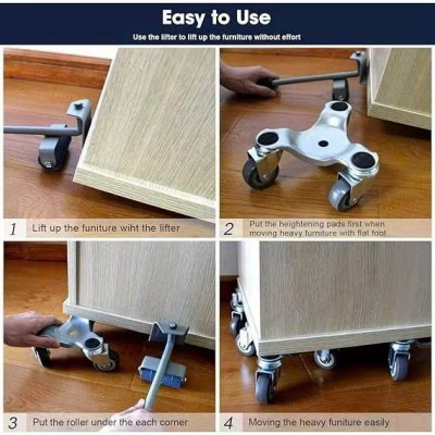 Bộ Dụng Cụ Nâng Và Di Chuyển Đồ Vật Nặng 1000Kg Thông Minh – Hợp Kim Siêu Cứng, Dễ Dàng Sử Dụng