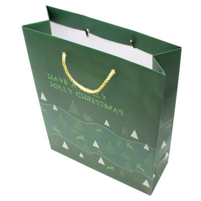 Túi Giấy Đựng Quà Giáng Sinh 38 x 27 cm - The Sun - Xanh Lá