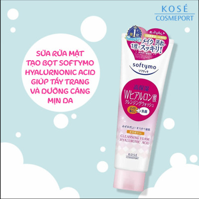 Sữa Rửa Mặt Tẩy Trang Dưỡng Ẩm Ngăn Ngừa Lão Hóa Da Kosé Softymo Cleansing Foam (190 G)