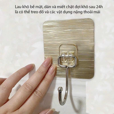 Móc Inox Dán Tường Chịu Lực Móc Treo Đồ Nặng Dán Tường Chất Lượng Cao