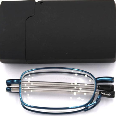 Kính lão gọng xếp 868 màu xanh tròng lão 4 độ_nữ