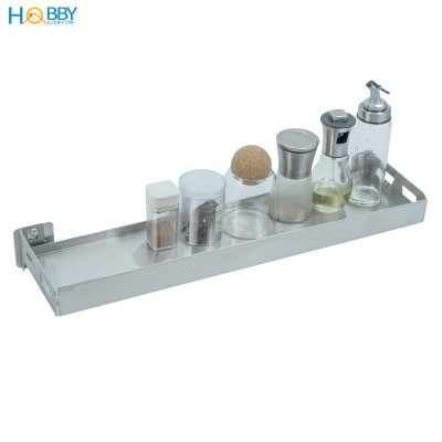 Kệ gia vị dài lớn inox 304 gắn tường ngang 60 80 Hobby home decor GV5
