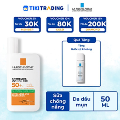 Sữa chống nắng La Roche-Posay cho da dầu mụn Anthelios UVMUNE400 Fluid - 50ml